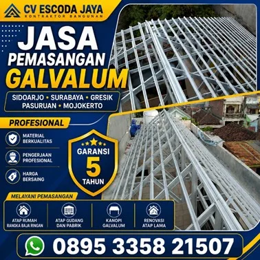 Kontraktor atap galvalum Surabaya Sidoarjo