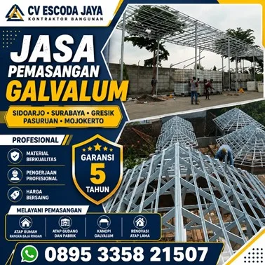 Pemborong atap galvalum Surabaya Sidoarjo