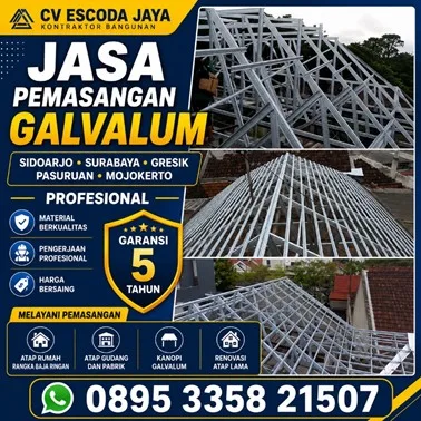 Spesialis atap galvalum Surabaya Sidoarjo