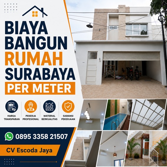 Biaya bangun rumah di Surabaya per meter